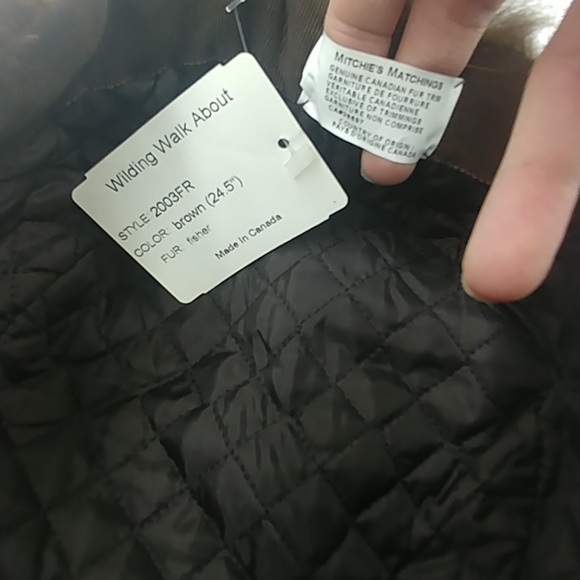 Mitchie's Dark Brown Fisher Fur Bomber/Trooper Hat - Picture 7 of 7